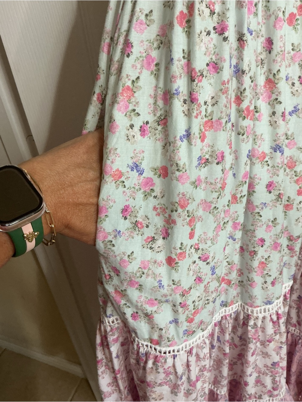 LoveShackFancy for Target Floral Tiered V‑Neck Dress - Picture 5 of 6
